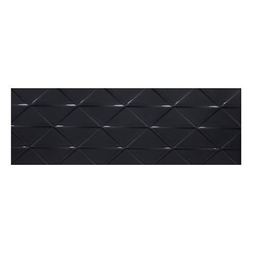 Johnson Tiles Savoy Noir Gloss Décor Tile - 300x100mm