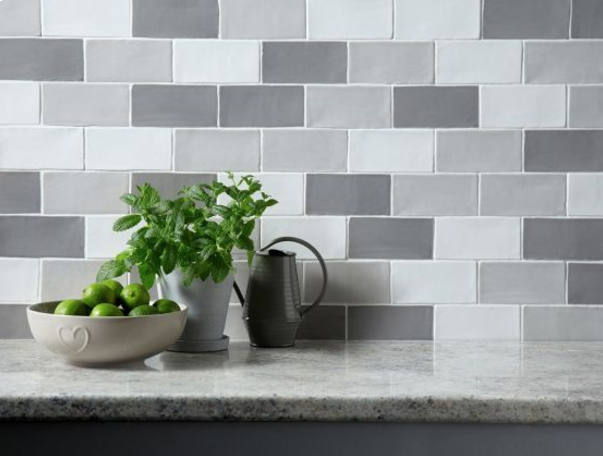 Handmade White Ceramic Wall 75x150mm