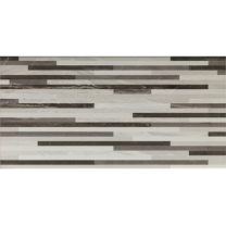 Continental Tiles Ethereal Grey/Anthracite Mosaic Stripes Wall Tiles - 600x300mm