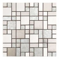 Gemini Mosaics Silver Modello Multi-Format Tile - 300x300mm