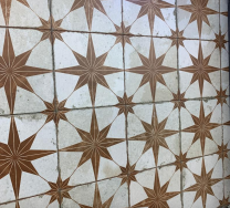 Cosmos Galaxy Orange Feature Wall and Floor Tiles 450x450