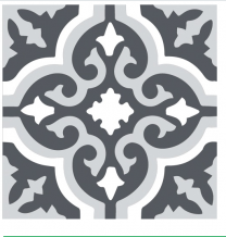 Halcon Tiles Preston Grey Porcelain Wall and Floor Feature Star Tiles 45x45