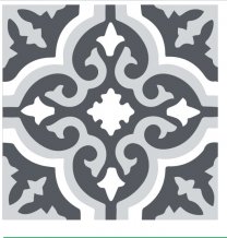 Halcon Tiles Preston Grey Porcelain Wall and Floor Feature Star Tiles 45x45