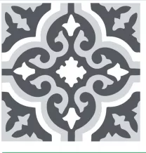 Halcon Tiles Preston Grey Porcelain Wall and Floor Feature Star Tiles 45x45