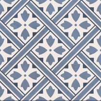 Impex DMJ Durham Blue Porcelain Patterned Wall and Floor Tiles 33x33