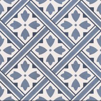 Impex DMJ Durham Blue Porcelain Patterned Wall and Floor Tiles 33x33