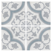 Peronda Tiles Havana Silver Ornate Matt Porcelain Feature Wall and Floor Tiles 223x223