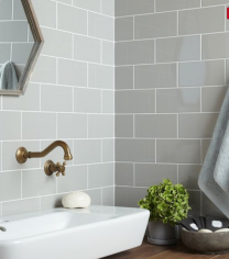Central Light Grey Ceramic Wall 100x200mm