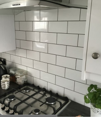 Central White Ceramic Wall 100x200mm