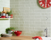 Handmade Sage Ceramic Wall tile  75x300mm
