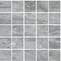 Valstein Dark Grey Glazed Porcelain Natural Finish 50x50mm Mosaic 
