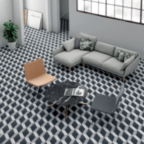 Gemini tiles Cuban Black Block Tile - 223x223mm