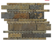 Linear Multicolour Slate Mosaic 350x260mm