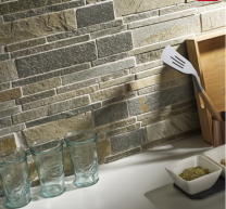 Linear Oyster Slate Mosaic 350x260mm