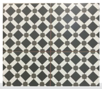 Continental Tiles Dual Gres Heritage Collection Star Black Feature Wall and Floor Tiles 45x45 