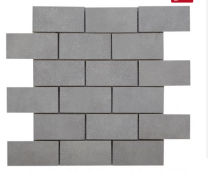Cemento Light Grey 96x47 Glazed Porcelain Brick Mosaic