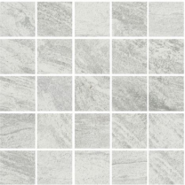 Valstein Light Grey Glazed Porcelain Natural Finish 50x50mm Mosaic