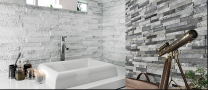 Gemini Tiffany Grey porcelain wall Tile - 610x150mm