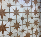 Cosmos Galaxy Orange Feature Wall and Floor Tiles 450x450