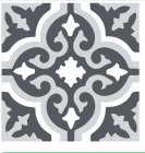 Halcon Tiles Preston Grey Porcelain Wall and Floor Feature Star Tiles 45x45