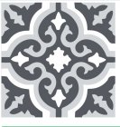 Halcon Tiles Preston Grey Porcelain Wall and Floor Feature Star Tiles 45x45