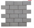 Cemento Light Grey 96x47 Glazed Porcelain Brick Mosaic